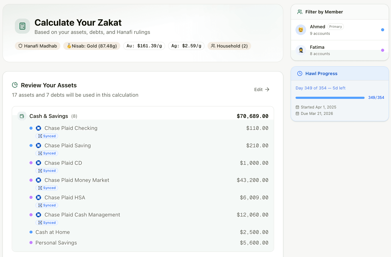 Calculate screenshot