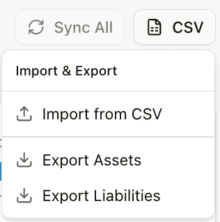 CSV Export screenshot