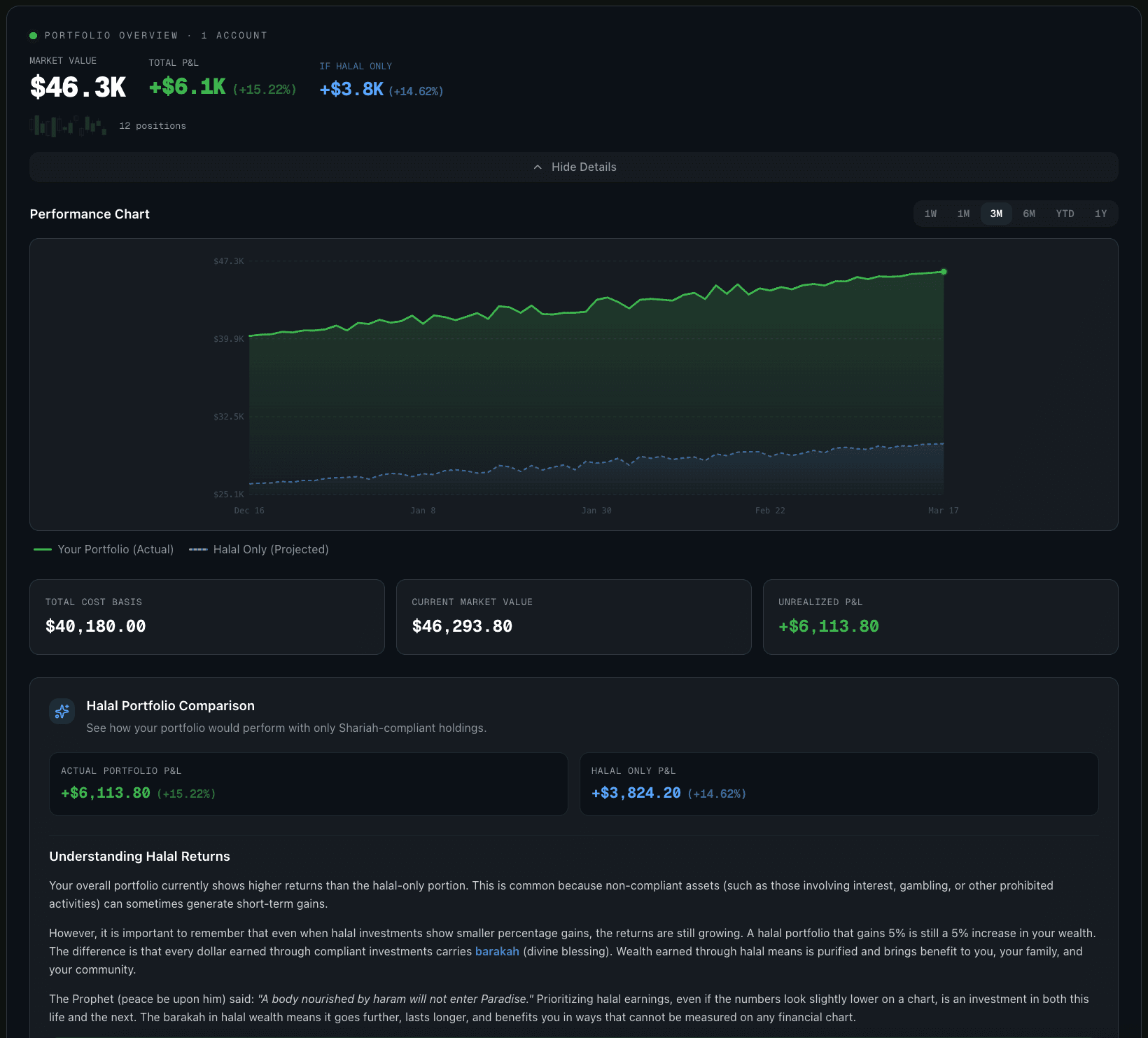 Portfolio Overview screenshot