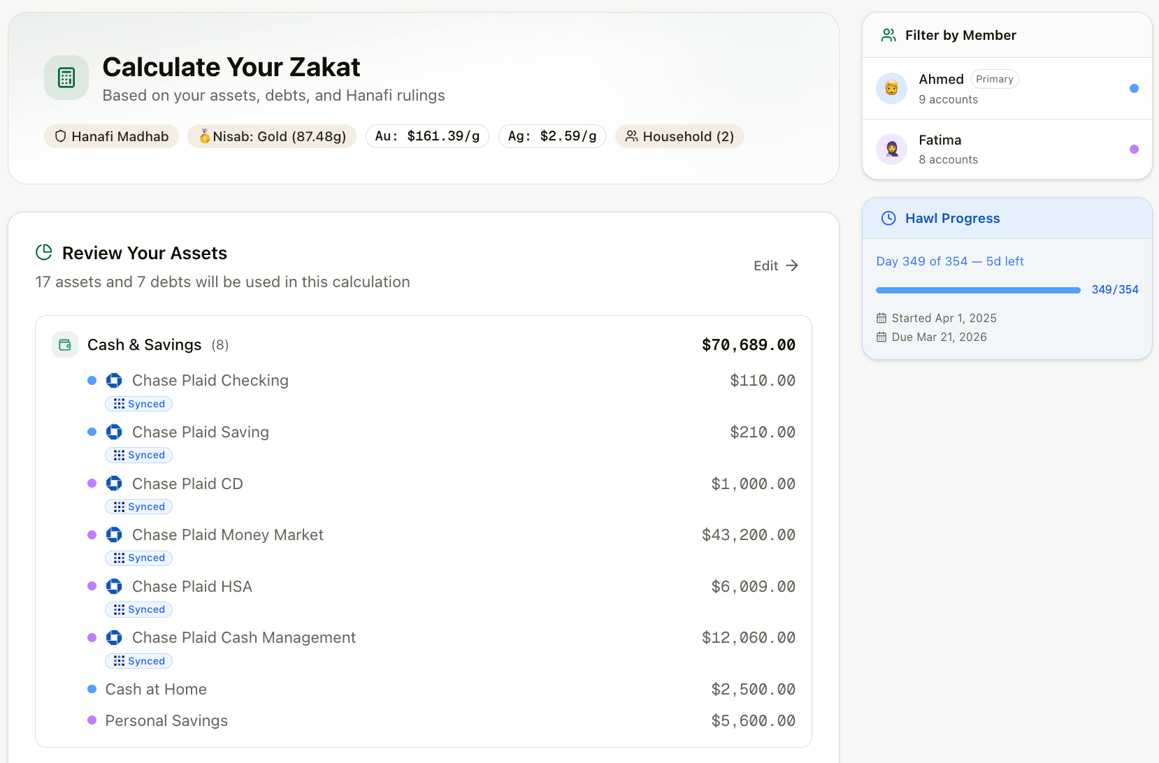 Calculate screenshot